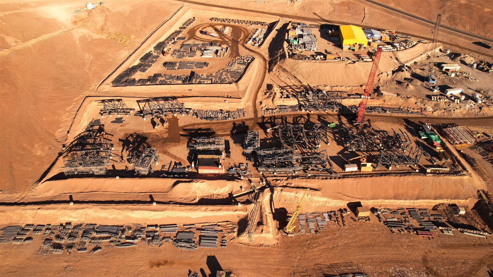 Aerial view of the ELT telescope construction site